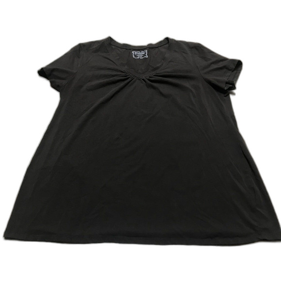 Motherhood Maternity Tops - Motherhood Maternity brown v-neck short sleeve shirt size 1X